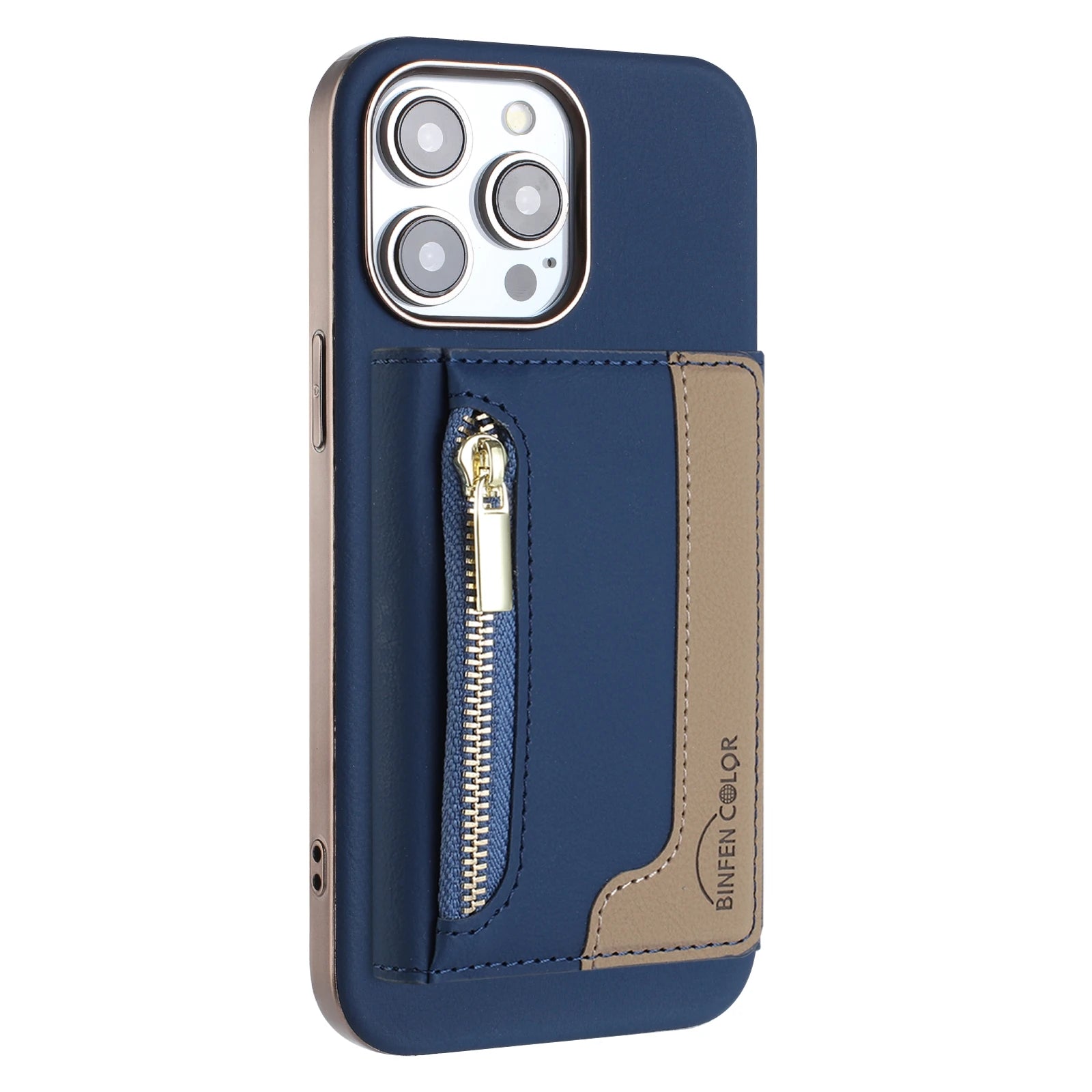 iPhone 15 Series Magnetic Leather Case with Detachable Card Holder