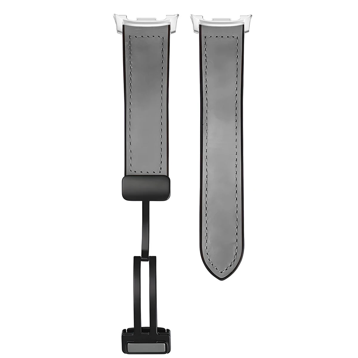 Hybrid Leather Silicone Bracelet for Samsung Galaxy Watch 8 / Galaxy Watch 8 Classic