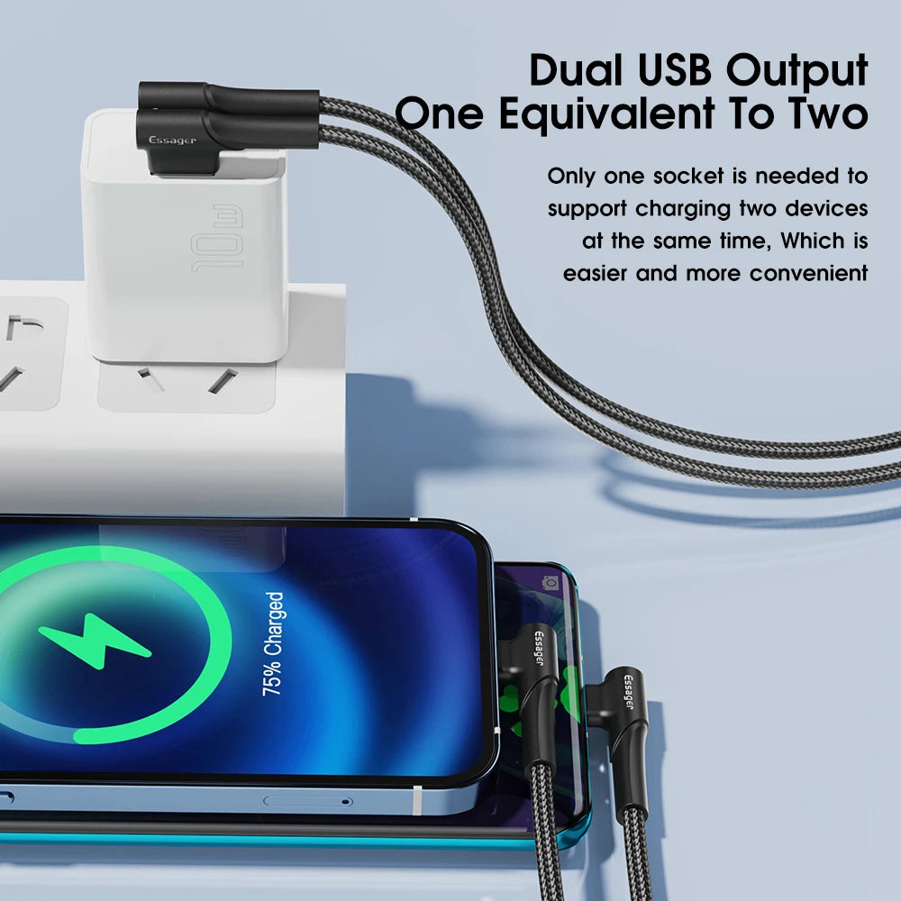 Essager Dual USB Charger Adapter