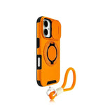iPhone 16 Series Protective Case with Ring Holder & Wrist Strap