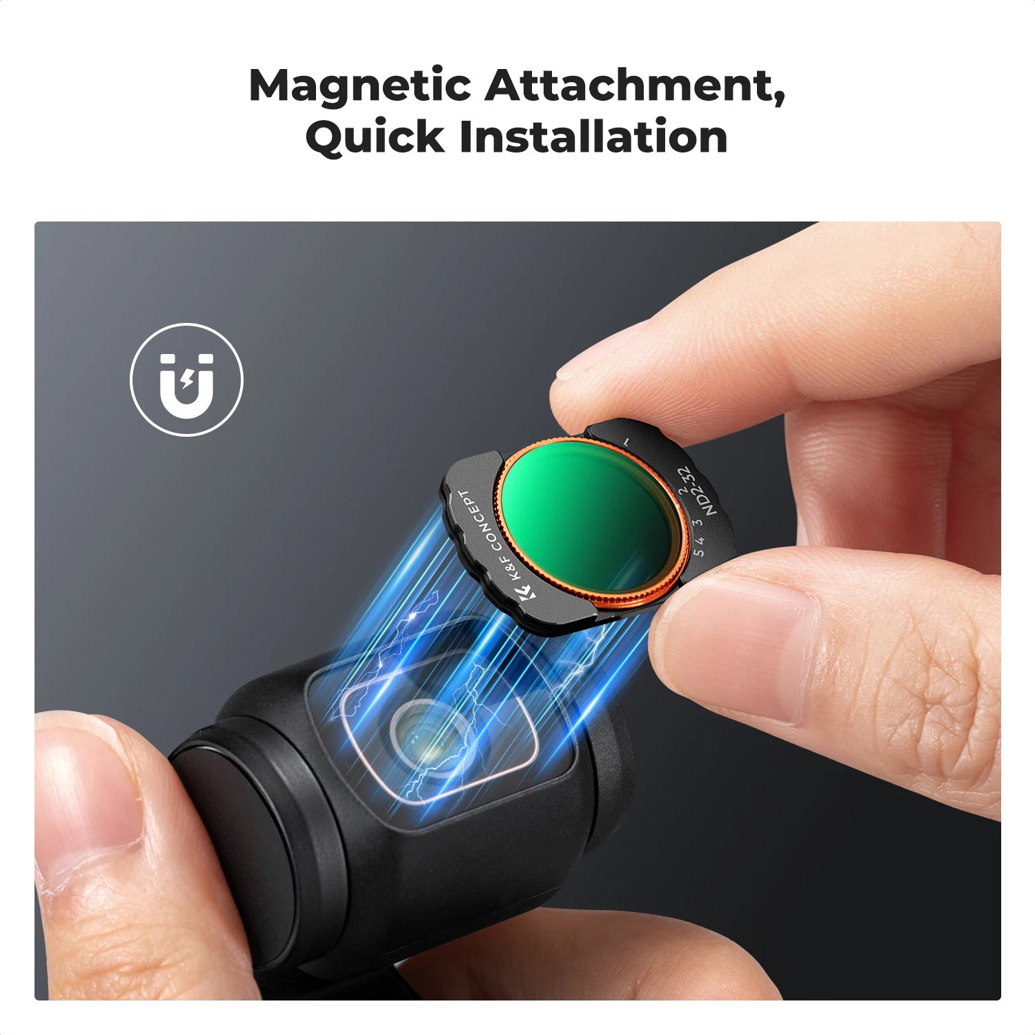 K&F Concept 2-in-1 Adjustable Sports Camera Filter Set for DJI Osmo Pocket 3