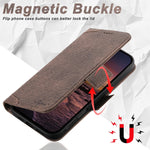 MagSafe-Compatible Denim Flip Wallet Case for iPhone 16 Series