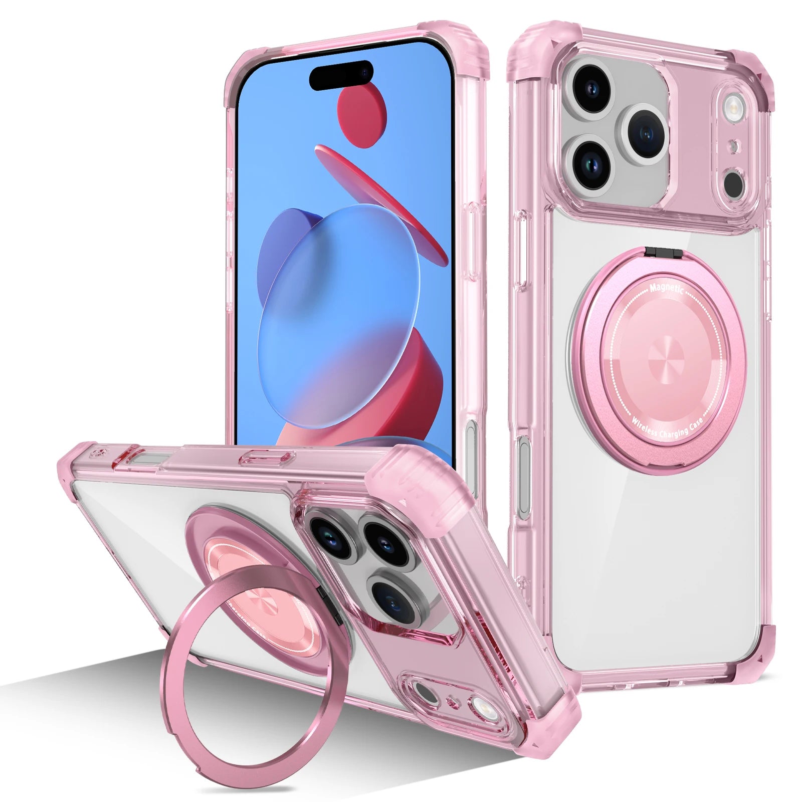 Shockproof Armor MagSafe Case with 360° Rotating Bracket for iPhone 17 Series