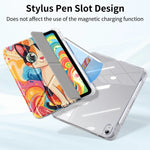 Transparent Auto Wake/Sleep Kickstand Case with Stylus Slot for iPad (11th Generation)