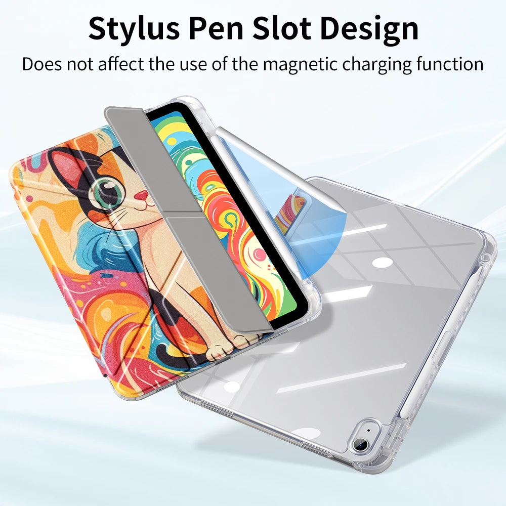 Transparent Auto Wake/Sleep Case for iPad Air M4