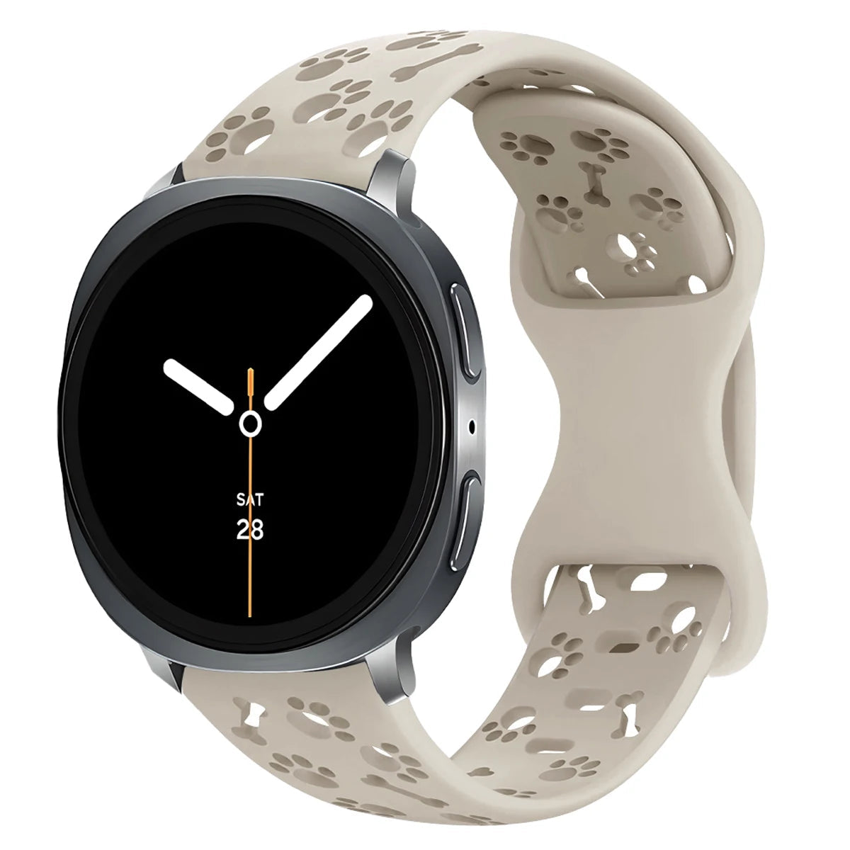 Paw Print Perforated Silicone Band for Samsung Galaxy Watch 8 and Watch 8 Classic
