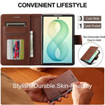 Hand-Stitched Leather Wallet Case with Kickstand for Samsung Galaxy Z Fold 8