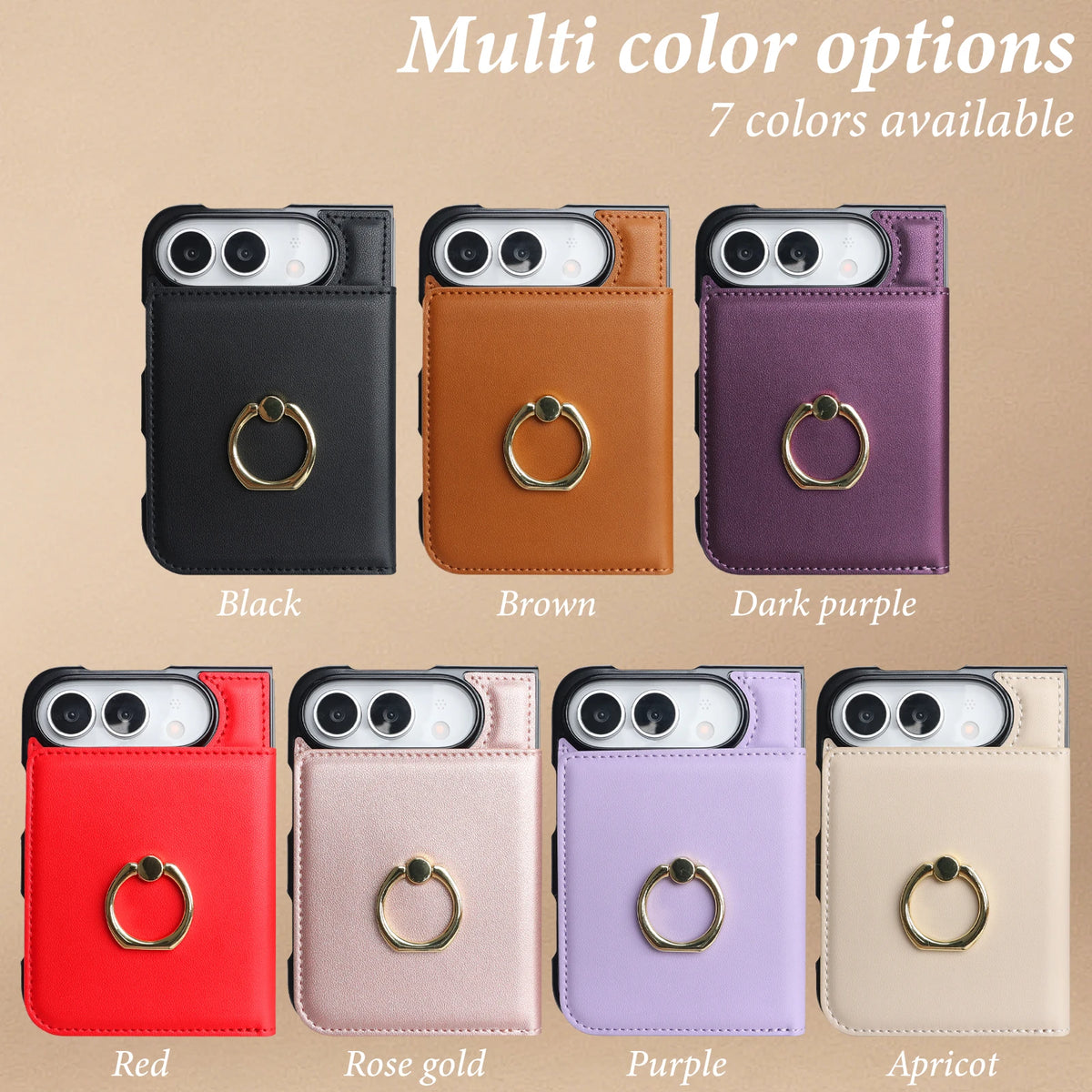 Textured Leather Vertical Flip Wallet Case with Built-In Kickstand for iPhone Duo