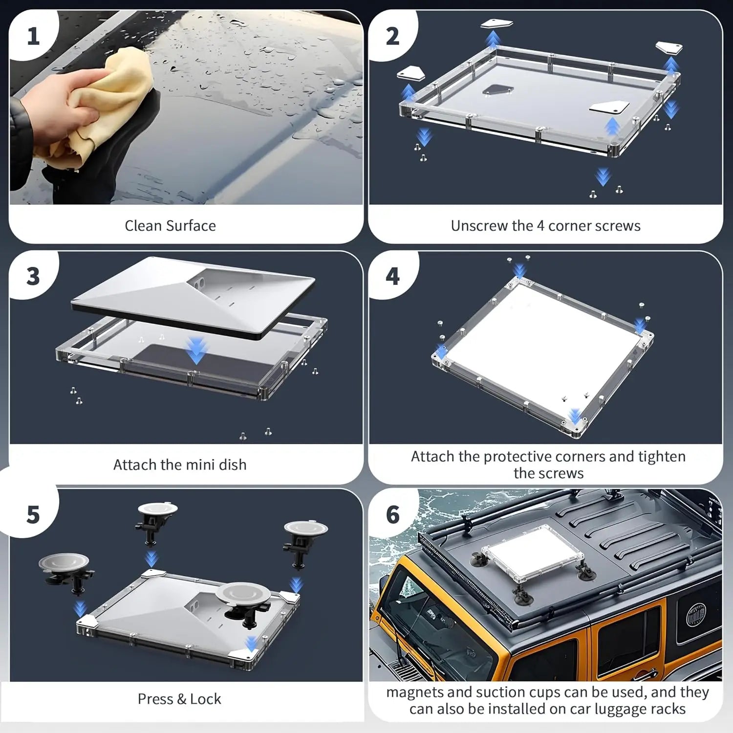 2-in-1 Starlink Mini Mount Kit with Weatherproof Protective Cover