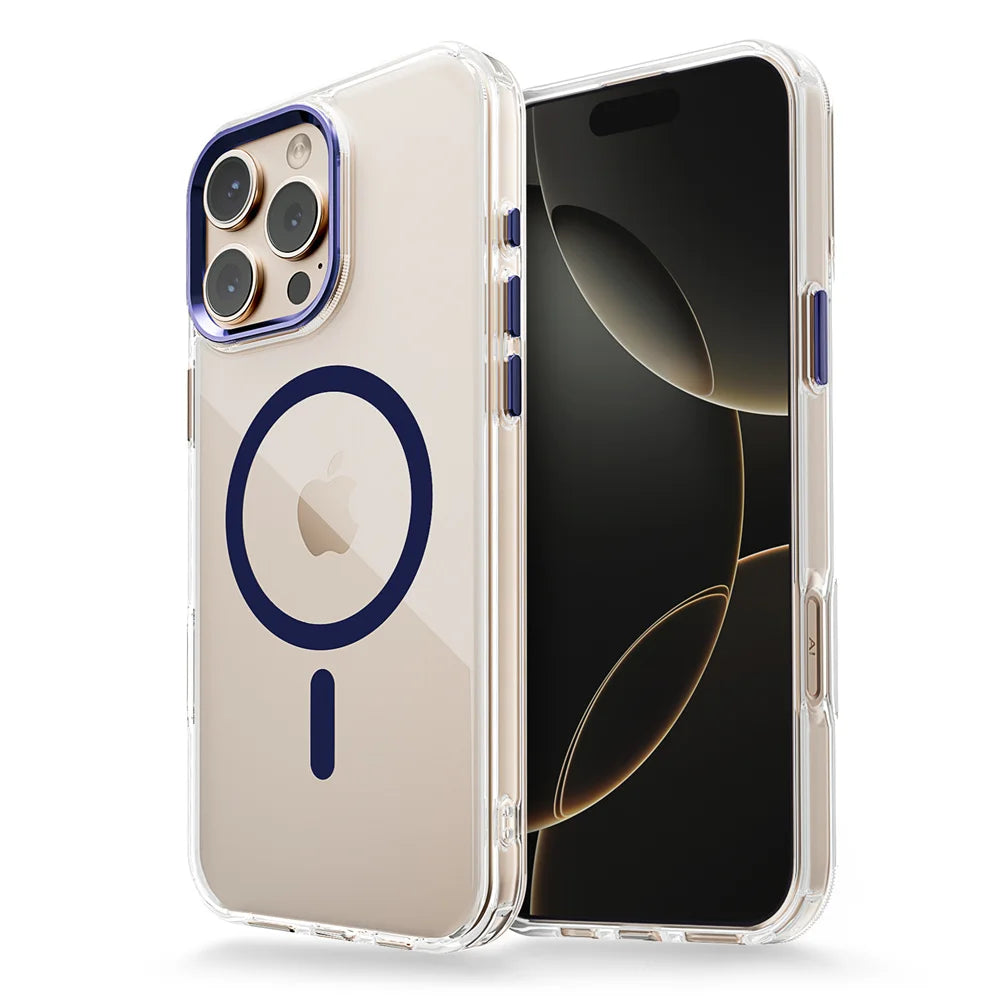 Shockproof Transparent MagSafe Case for iPhone 16 Series