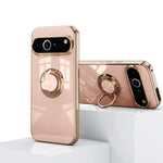 Luxury Flexible Shockproof Case with Plating Ring Holder for Google Pixel 9 Series
