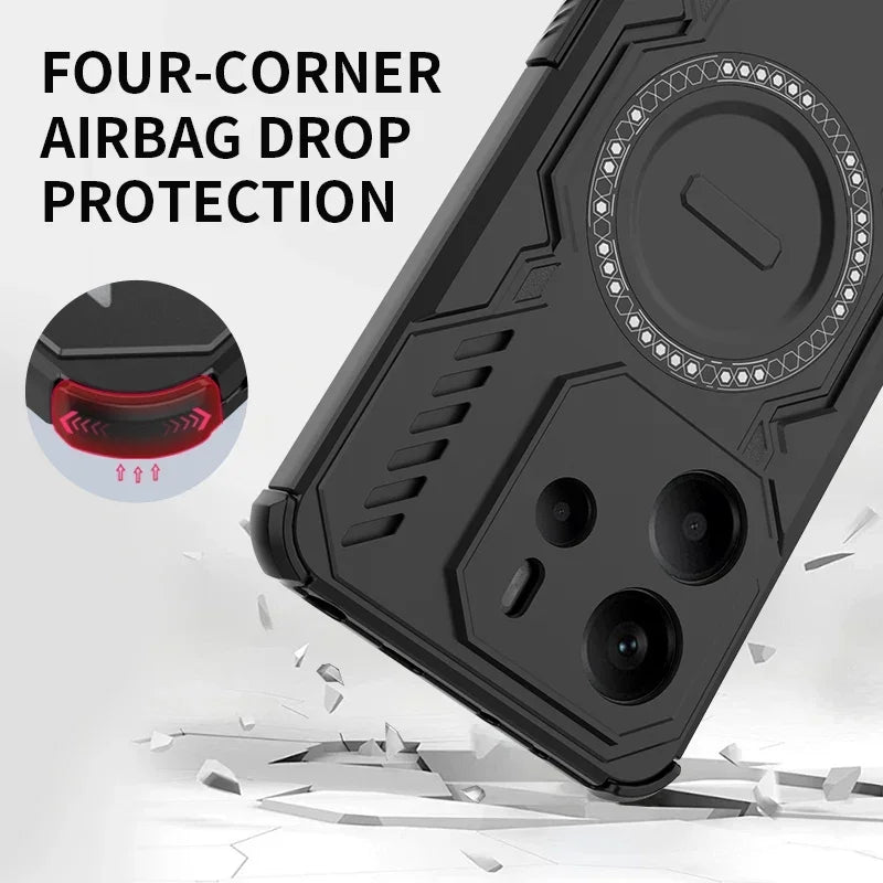 Shockproof Heat Dissipation Magnetic Case for Realme 14