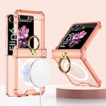 Samsung Galaxy Z Flip 6 Hinge Protective Magnetic Case with Ring Holder