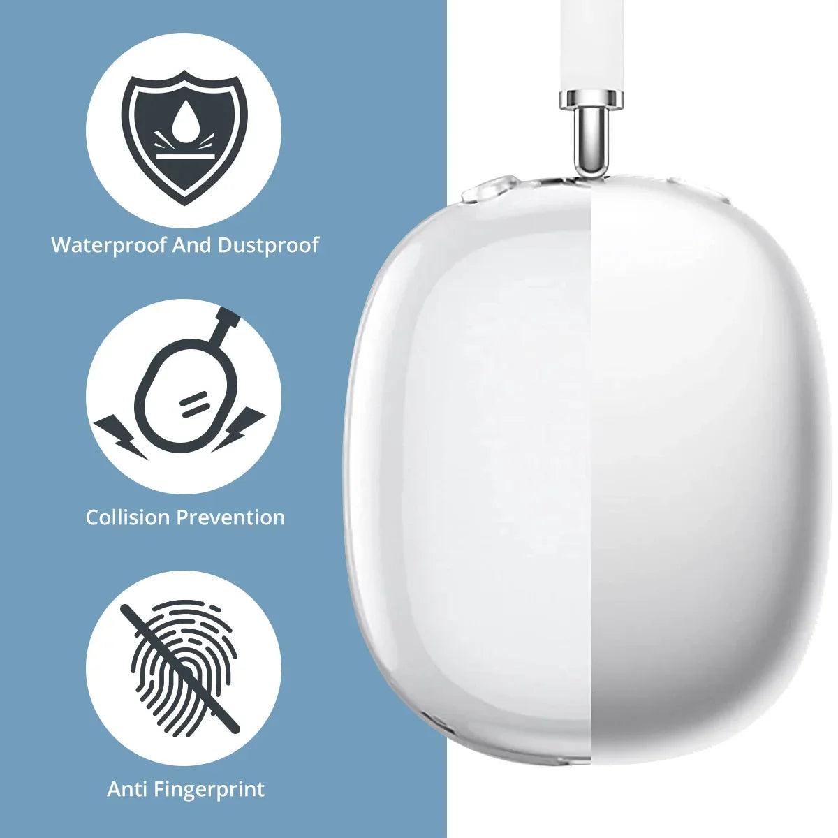 AirPods Max Soft TPU Transparent Case