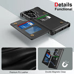 Luxury Glitter Bling Wallet Flip Phone Case with Card Slot Holder for Samsung Galaxy S24 Series