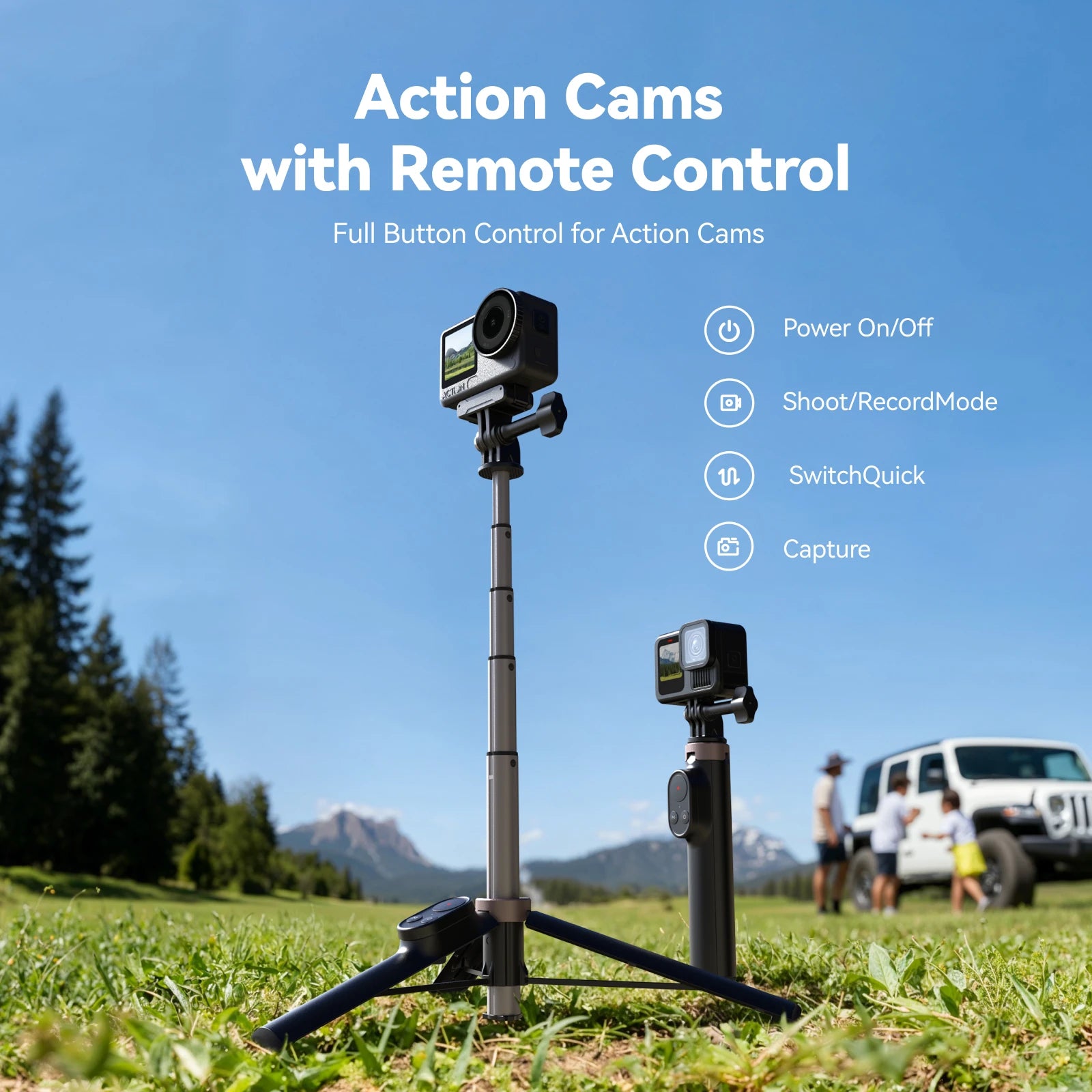 TELESIN Wireless Bluetooth Selfie Stick Tripod