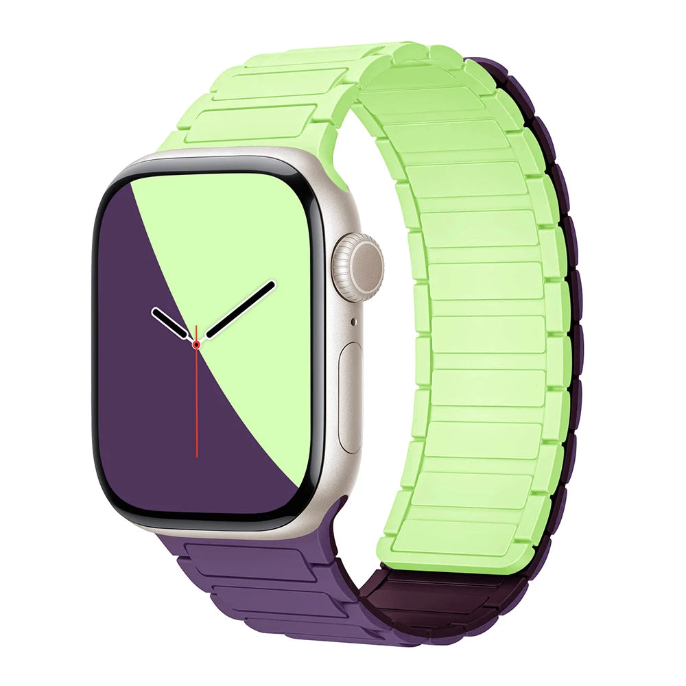 Silicone Replacement Strap with Magnetic Closure for Apple Watch