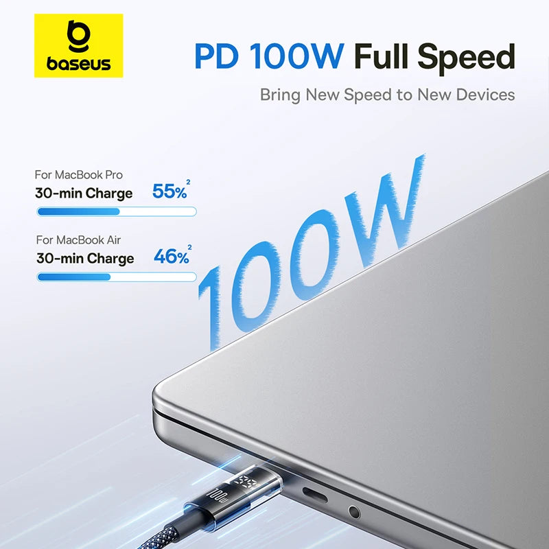 Baseus 100W USB-C Cable with LED Display