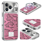 Snake Pattern Leather MagSafe Case for iPhone 17 Series