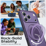 Protective MagSafe Armor Case with Ring Holder for iPhone 17 Series