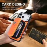 Shockproof Leather MagSafe Case with Detachable Zipper Wallet for iPhone 17 Serie