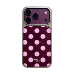 Polka Dot Hard Case with Raised Camera Frame for iPhone 18 Series