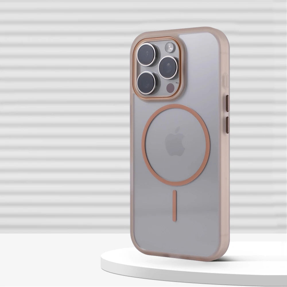 Transparent Silicone Bumper MagSafe Case with Integrated Alignment Ring for iPhone 13 Series