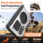 Shockproof Aluminum Bumper Case with 360° Rotating Ring Kickstand for Samsung Galaxy Z Fold 8