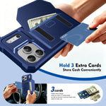 Shockproof Leather Phone Case with Card Storage for iPhone 17 Series