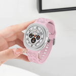 Floral Engraved Silicone Strap for Samsung Galaxy Watch 8 & Galaxy Watch 8 Classic