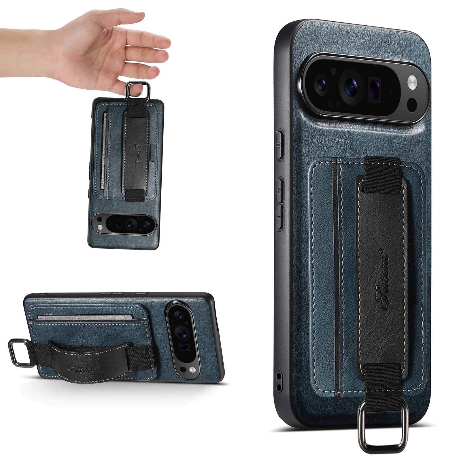 Google Pixel 10 Series Protective Wallet Case with Wristband