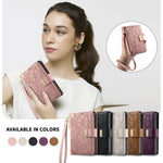 Fashion Leather Wallet Case with Zipper Pocket and Strap for Samsung Galaxy Z Fold 8