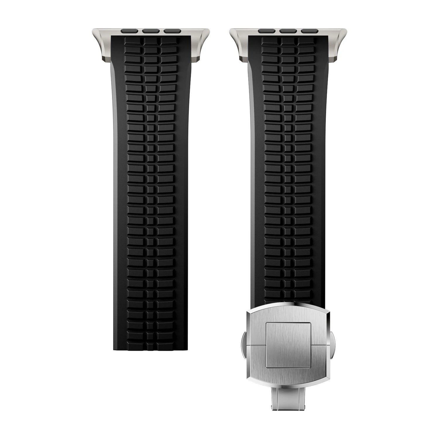 Luxury Sports Silicone Band with Metal Bracelet for Apple Watch