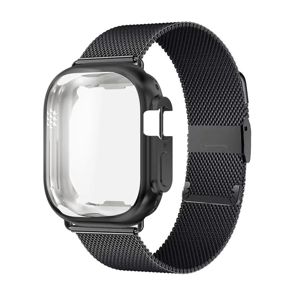 Milanese Loop Band with Protective Case for Apple Watch