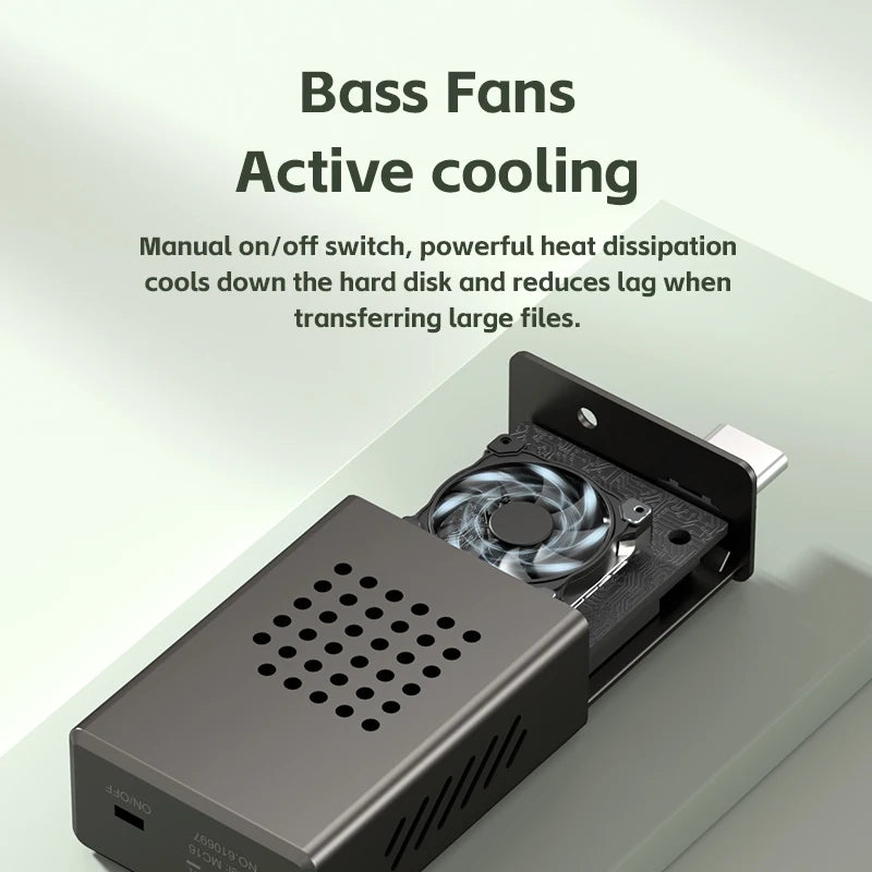 Hagibis MC16 M.2 NVMe SSD Enclosure with Cooling Fan