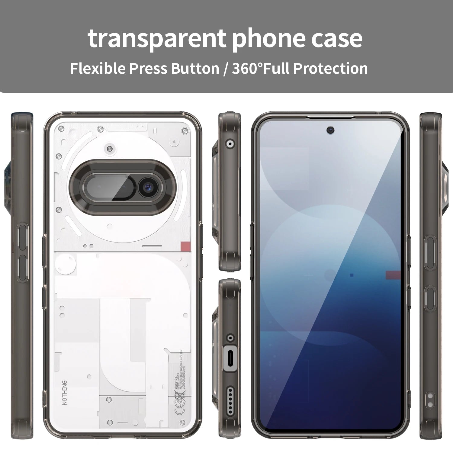 Clear Shockproof Magnetic Case for Nothing Phone 3a