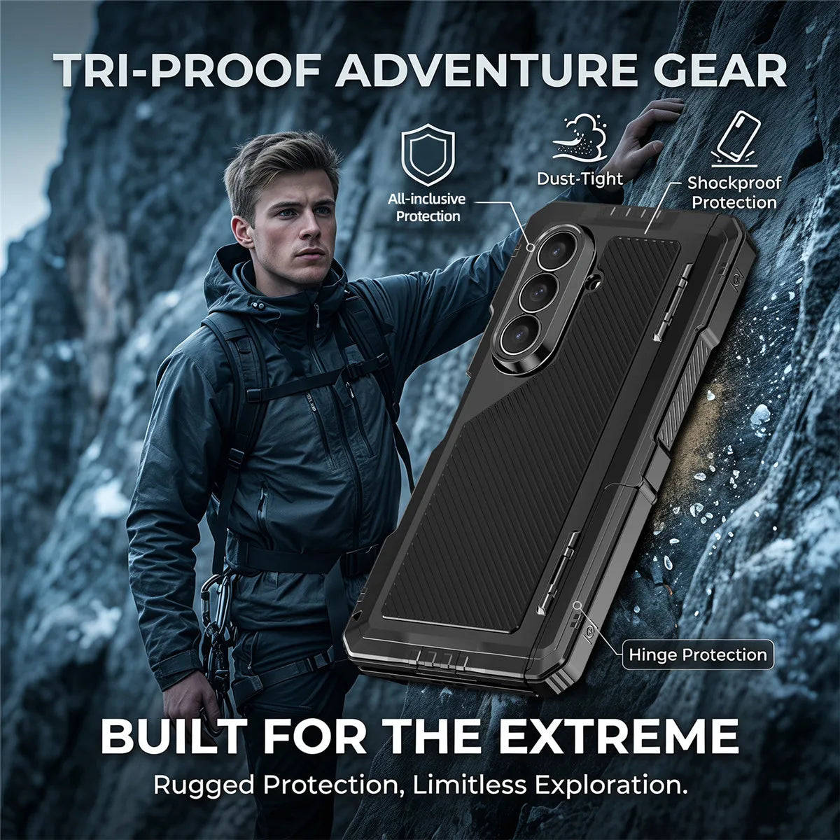 Aerospace-Grade Aluminum Case with Hinge Guard for Samsung Galaxy Z Fold 8 Ultra