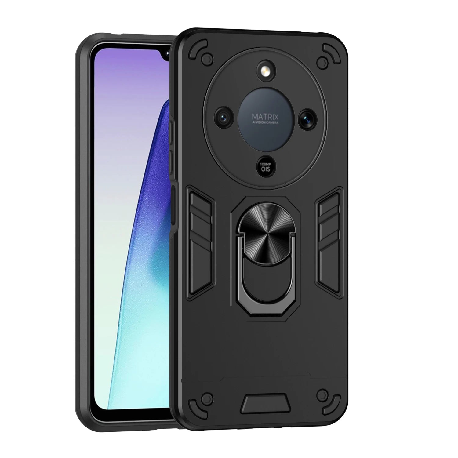 Honor Magic 8 Pro Military Grade Shockproof Case with Ring Stand Holder