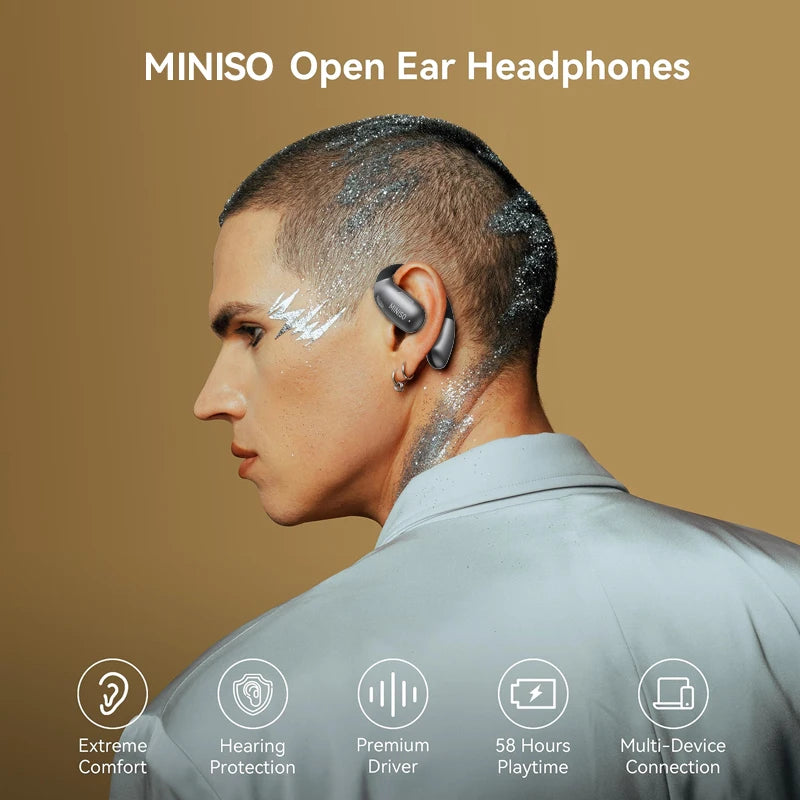 MINISO X28 Wireless Earbuds with Secure Fit Ear Hooks