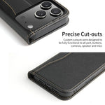 Genuine Cowhide Leather Wallet Case for iPhone 17 Series