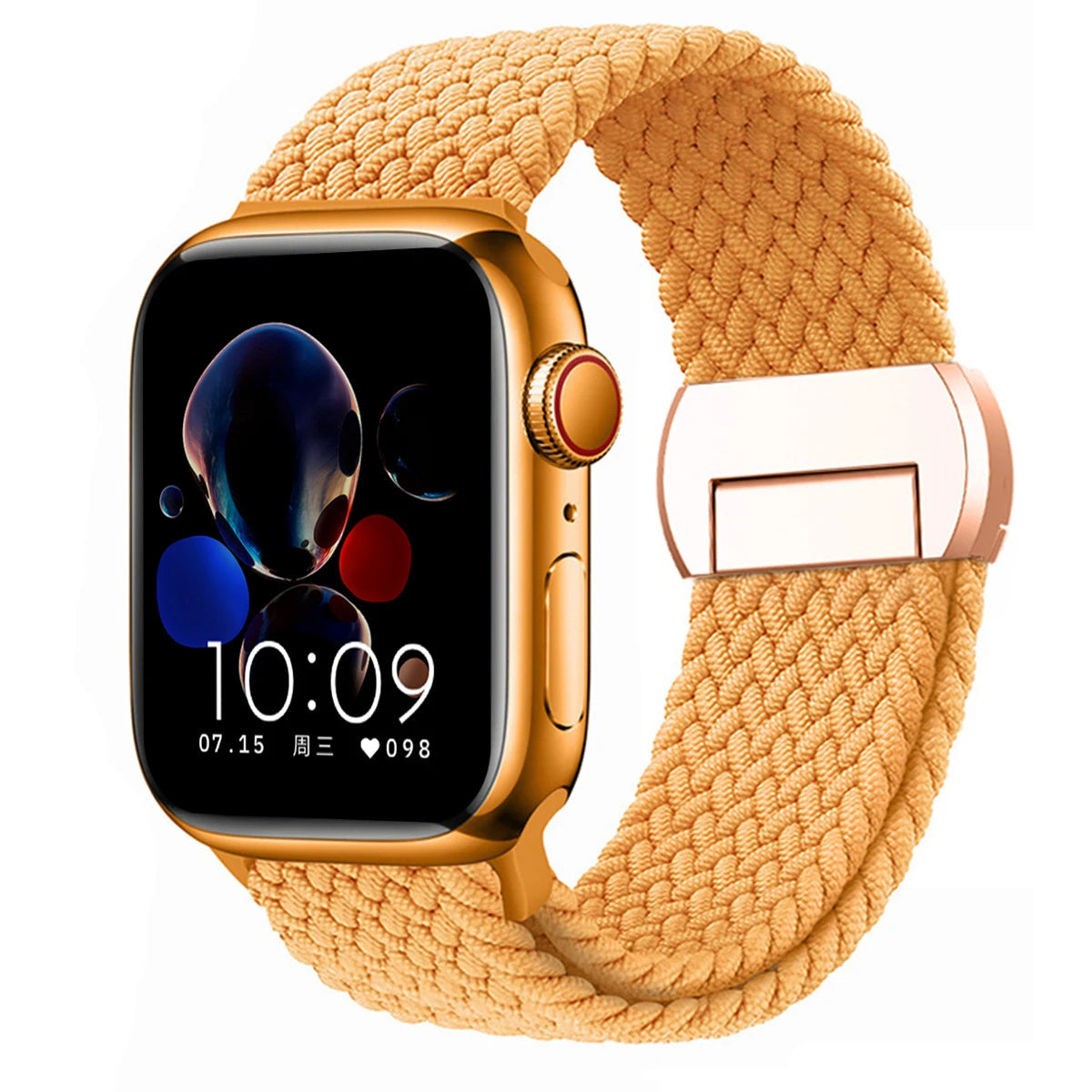 Stretchable Braided Solo Loop with Magnetic Closure for Apple Watch