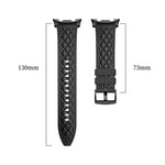 Diamond Quilted Pin-and-Buckle Watch Strap with Metal Fastener for Samsung Galaxy Watch 9