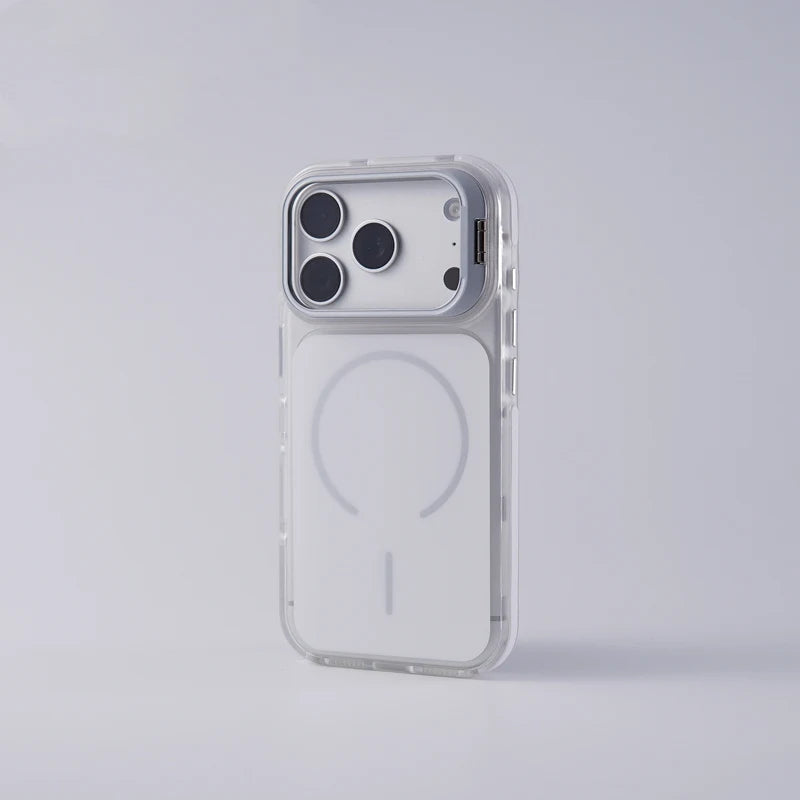 iPhone 17 Series Anti-Fall MagSafe Case with Metal Camera Frame & Stand