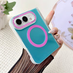 Slim Shockproof MagSafe Case with Color-Blocking Design for iPhone Duo