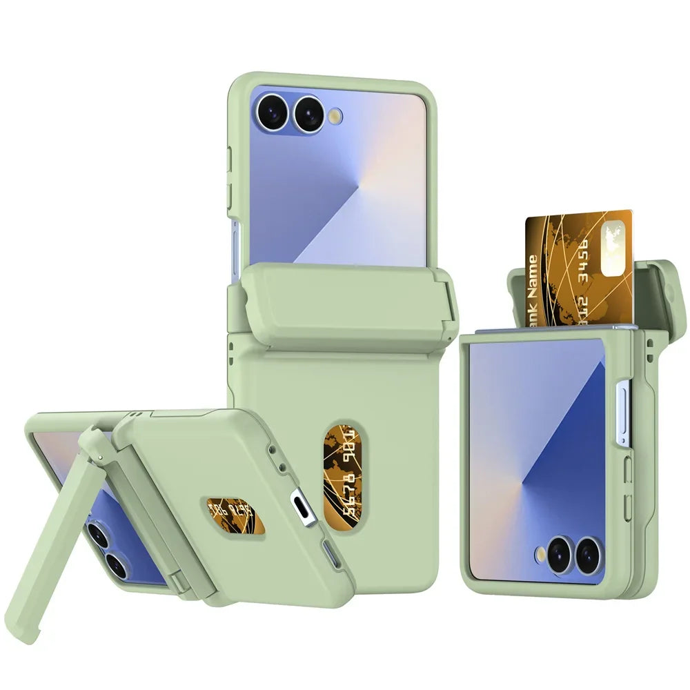 Slim Protective Case with Card Slot & Kickstand for Samsung Galaxy Z Flip 7