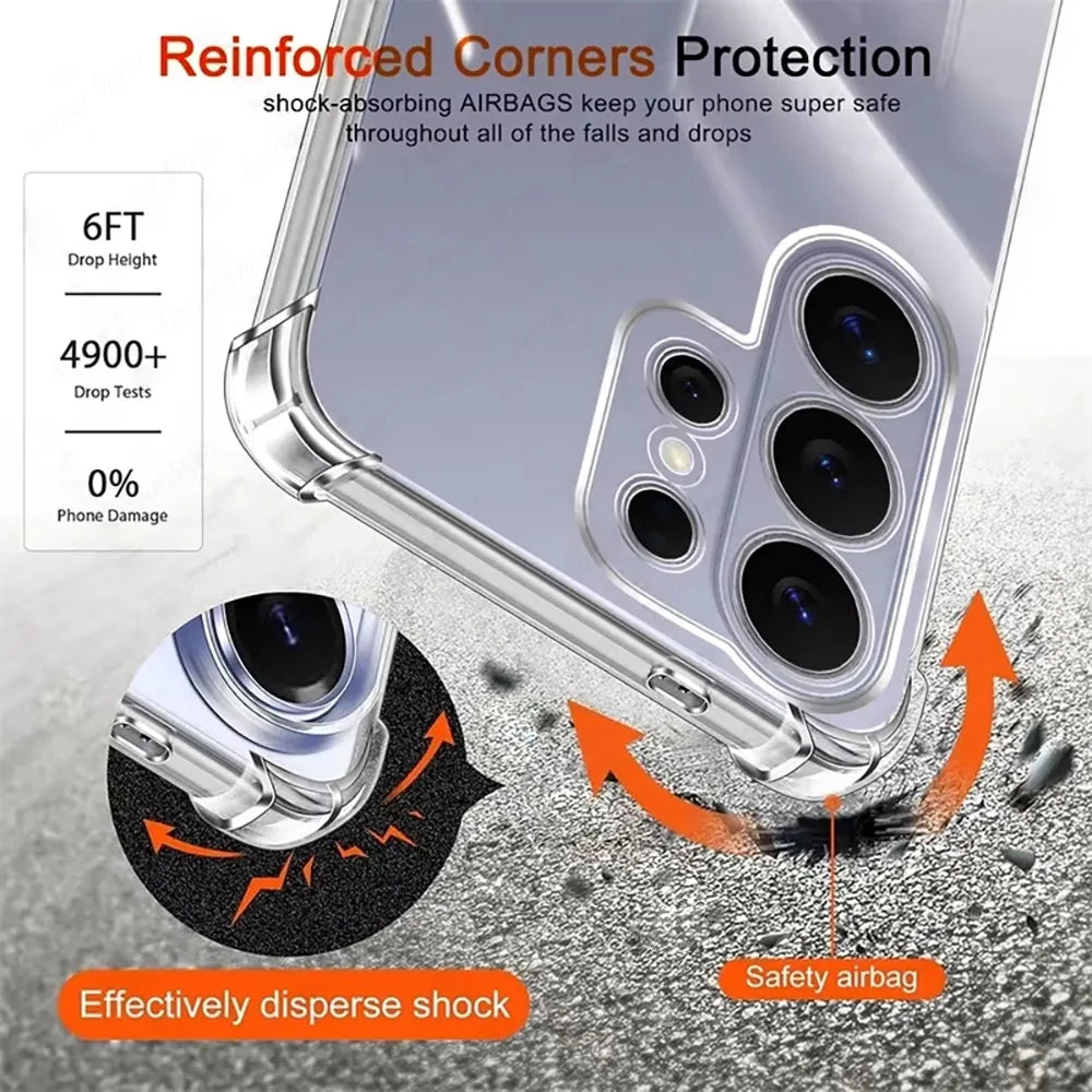 Airbag Shockproof Clear Case for Samsung Galaxy S26 Series