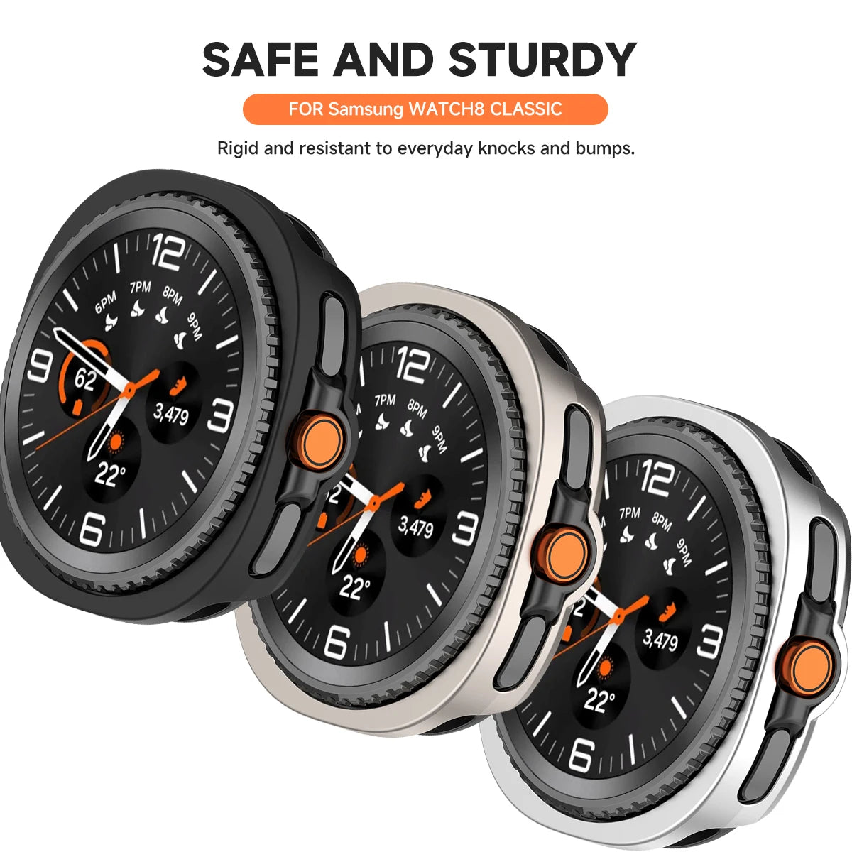 Hard PC Protective Case for Samsung Galaxy Watch 8 & Galaxy Watch 8 Classic