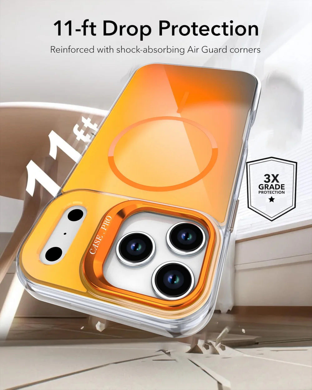 iPhone 17 Series Anti-Yellowing MagSafe Case with Lens Bracket