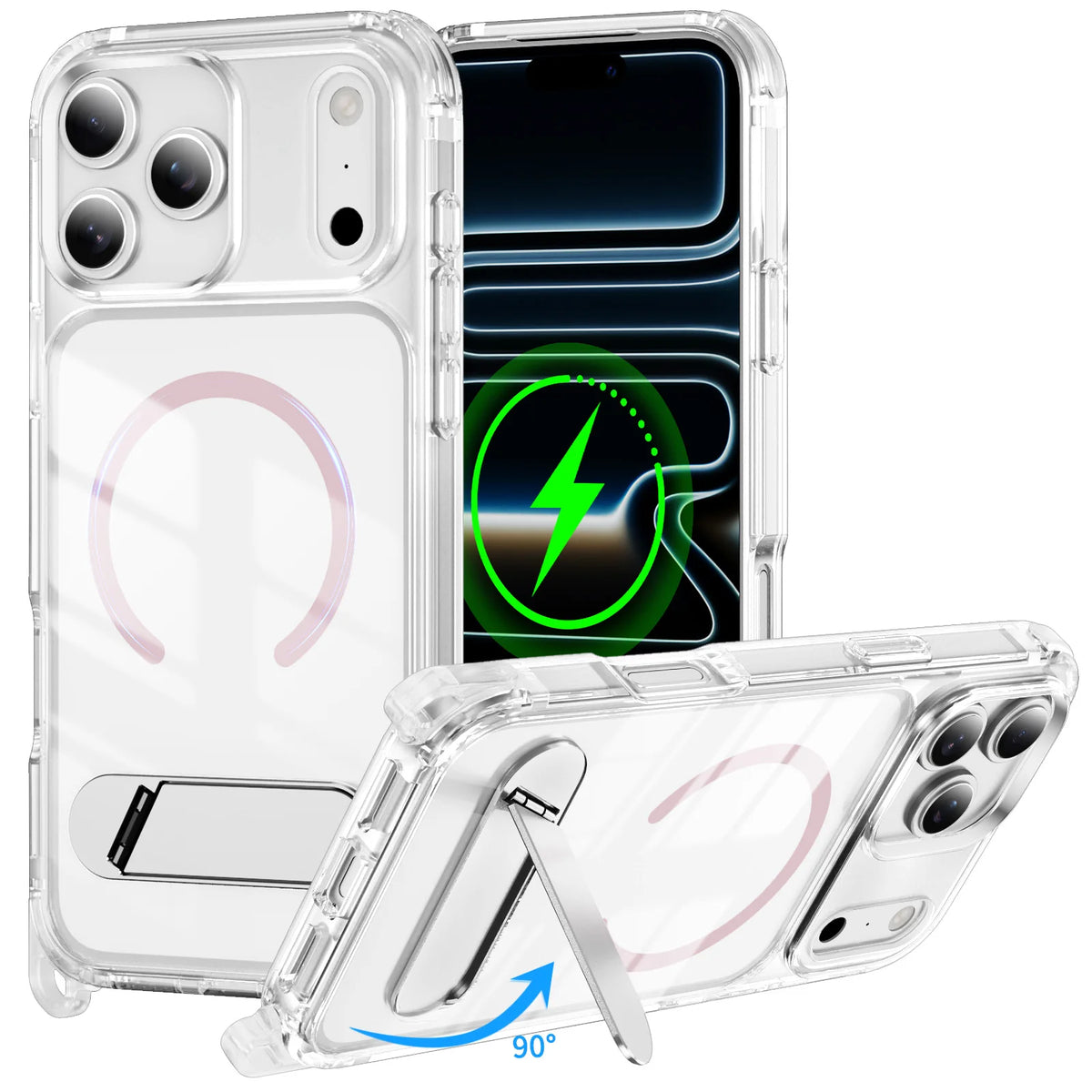 Clear Acrylic MagSafe Case with Kickstand for iPhone 18 Series