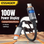 Essager 100W USB-A to USB-C Cable with Display